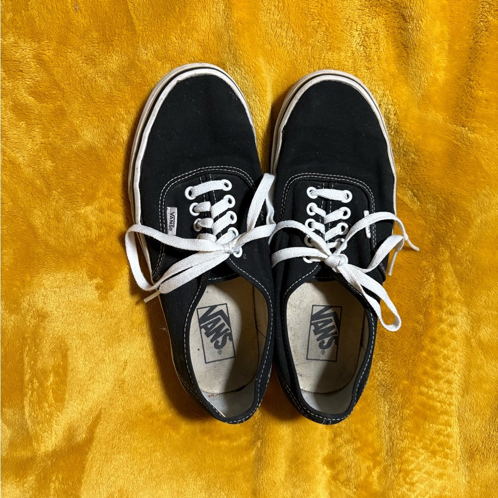 Vans Black and White Canvas Shoes